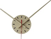 Wandklok Beige - Ø35cm moderne klok - Gemaakt met 3D-printtechnologie - Keukenklok - Stil uurwerk