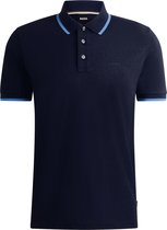 BOSS Parlay regular fit polo - pique - donkerblauw - Maat: 5XL