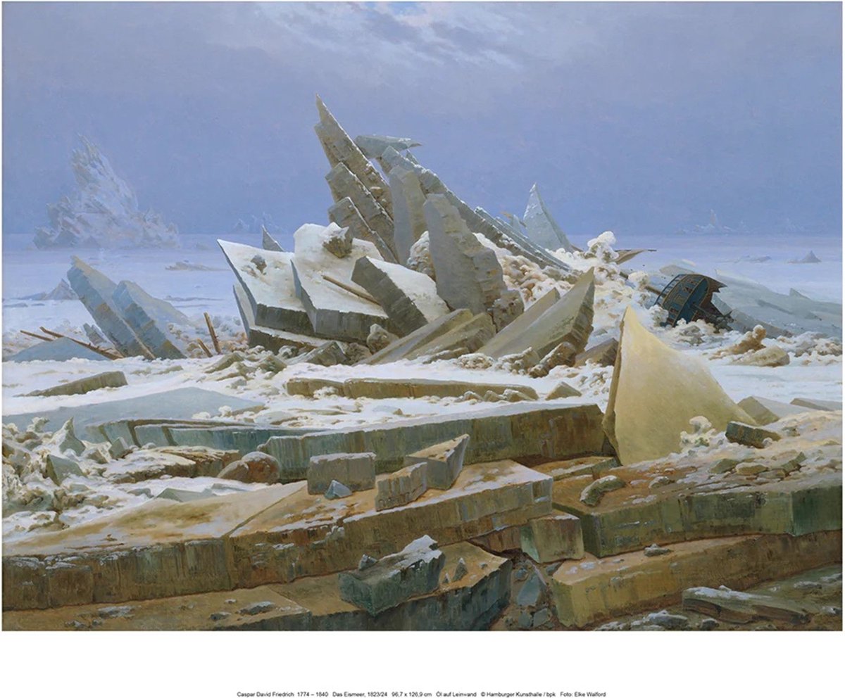 PGM Kunstdruk Caspar David Friedrich Das Eismeer 40x30cm Divers