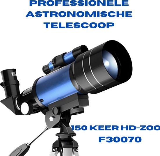 Sterrenkijker - Telescoop - Nachtkijker - Volwassenen en Kinderen - 150 X Zoom - Incl Statief - Merkloos