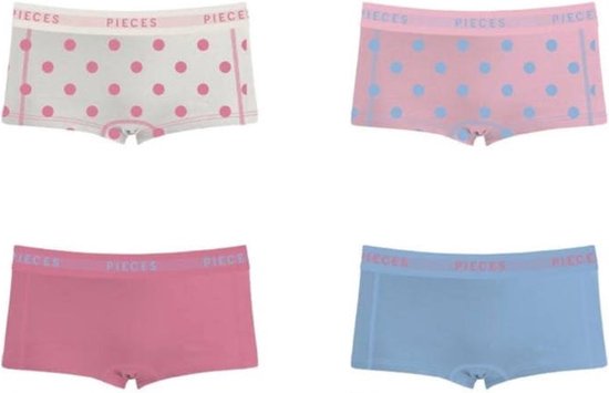 Pieces 4-Pack Dames shorts - Wild roses - S .