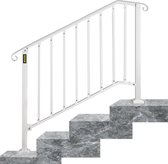 Balustrade Trap Smeedijzeren Leuning 3-4 Treden Trap Leuning 66 cm Leuning Rail Afstand Tussen Palen 111,3 cm Outdoor Indoor Trapleuning