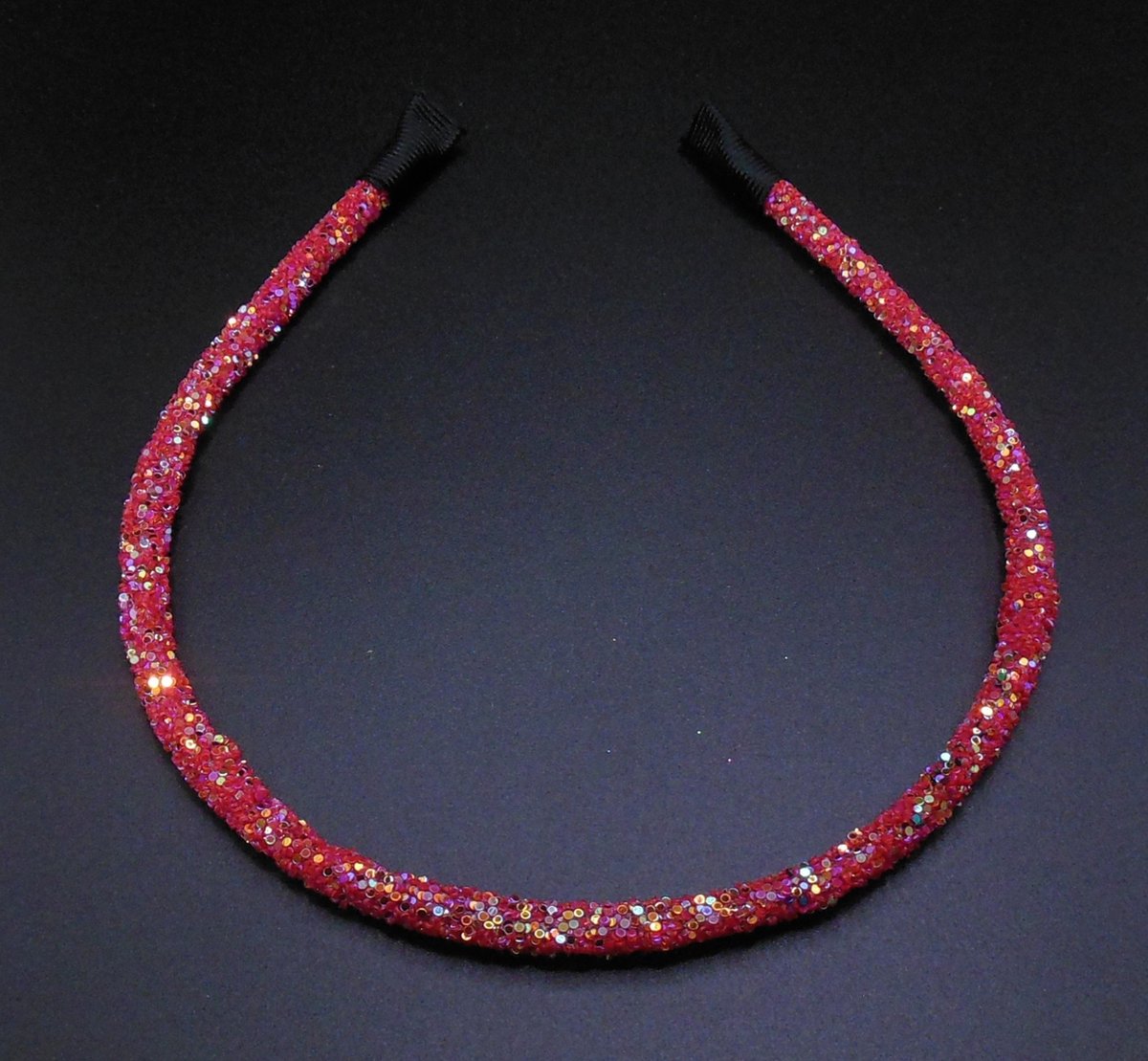 Diadeem rode tinten glitter dun