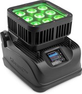Floodlight - BeamZ StarColor72B LED floodlight met accu voor o.a. de belichting van gebouwen - IP65 waterdicht - 9 x 8W LED's