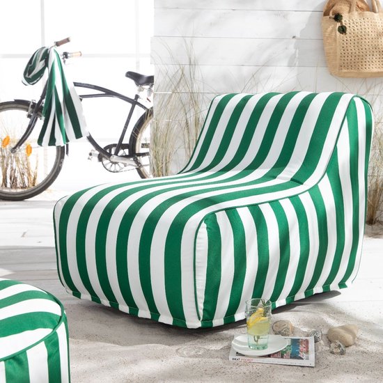 Opblaasbare fauteuil Summer Stripes - Groen - 90x600 cm