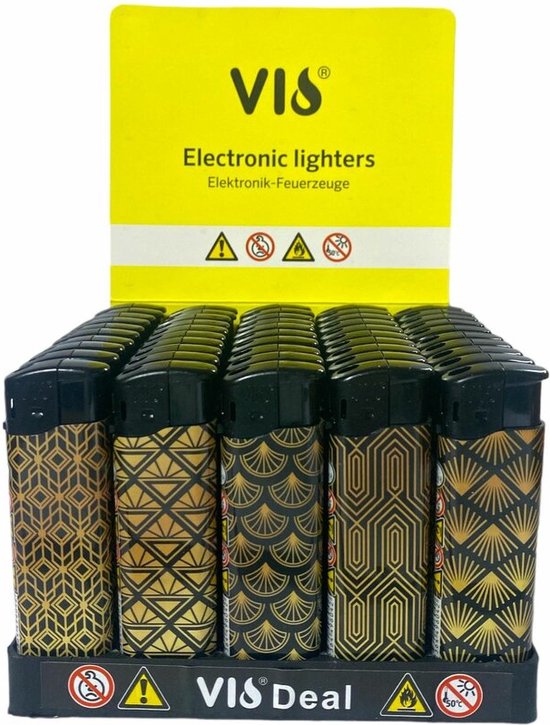 Klik aanstekers 50 stuks in tray navulbaar - Vio deal electronic aansteker - Unilite lighters