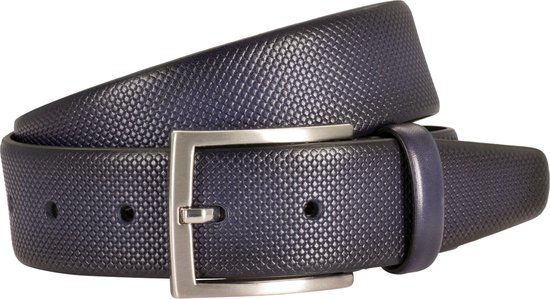 Stoere Blauwkleurige Leren Herenriem – 4 cm Breed - Barneys Leather