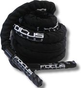 Battle Rope - Focus Fitness Premium - 4 cm - 10 m - Manchon en nylon - Fitness - Crossfit