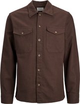 Jack & Jones - Heren Overhemden Eddie Overshirt - Bruin - Maat S