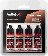 Vallejo 72379 Game Color - Set de couleurs de peau pâle - Set de Peinture Acryl