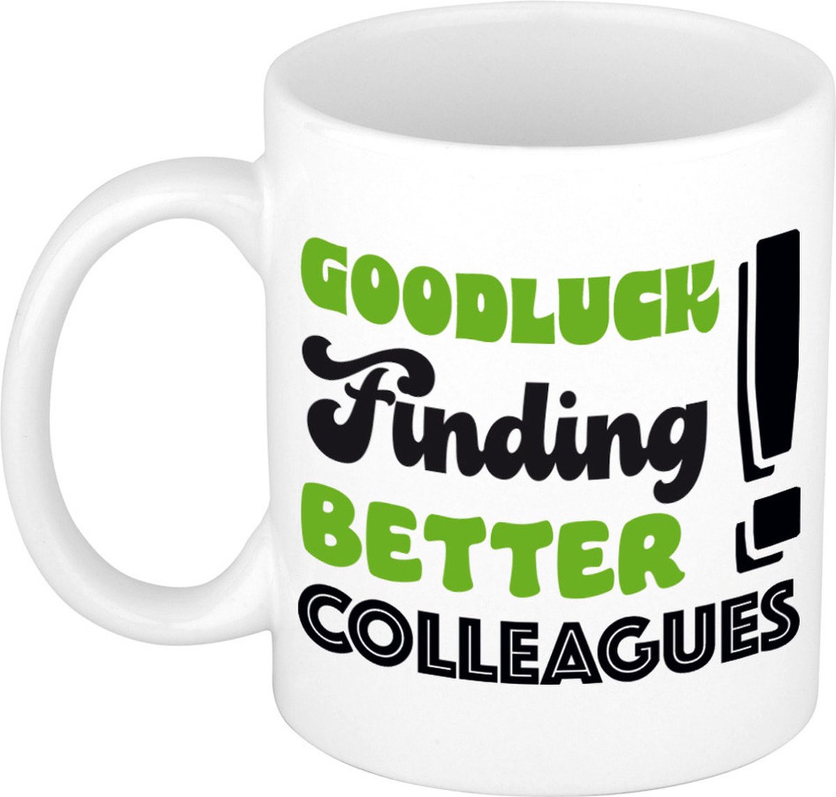 Bellatio Decorations Afscheid cadeau mok collega - succes - groen - 300 ml - keramiek