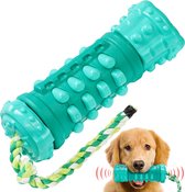 Belle Vous Indestructible Dog Chew Toy with Pull Rope - Tough/Durable Interactive Toy for Large, Medium and Small Breed Dogs - Toothbrush Dental Care Toy for Aggressive Chewers