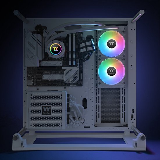 Thermaltake TH240 V2 ARGB Processor Liquid cooling kit 24 cm Wit 1 stuk(s)
