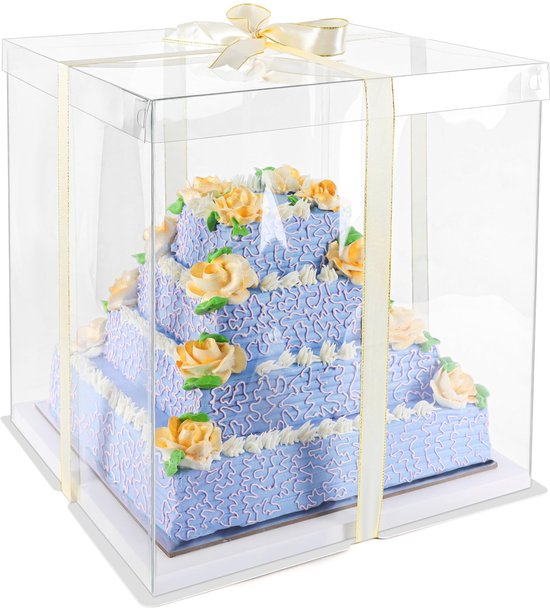 FunCakes Hoge Taartdoos 26 x 26 x 29,4 cm - Wit - Hoge Taartdozen