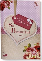 Luxe Valentijn Muziek Wenskaart - You're so Beautiful - 13,5x19,5cm