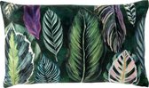 Dutch Decor ASH - Housse de coussin 30x50 cm - imprimé feuilles - Greener Pastures - vert - avec fermeture éclair