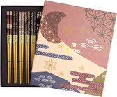 Tokyo Design Studio - Chopsticks Set - Eetstokjes - Cadeau Set - 10 Paar - Bloemen