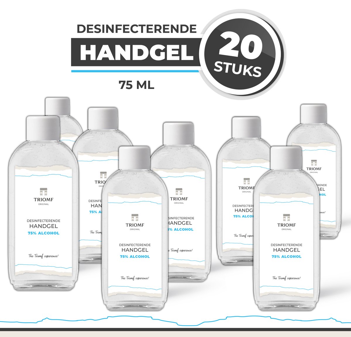 Goedkoopste Handgel - 75 ml - Pocket size - 20 stuks Q1