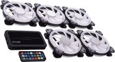 Gelid Solutions Amber 8 Pro Fan Kit - RGB controller - 5 x 120 mm fans - 1600 rpm - RGB Led Fan - zwart