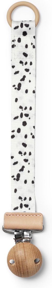 Elodie Fopspeenketting Hout - Fopspeenketting- Speenkoord - Speenclip- Fopspeenhouder - Dalmatian Dots