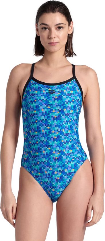 Arena W Pooltiles Swimsuit Challenge Back black-blue Multi