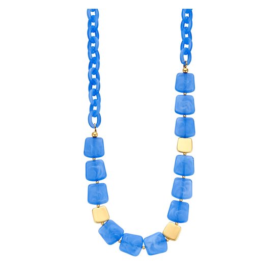 Les Cordes - KAMPENLANG - Collier - Blauw - Metaal - Sieraden - Dames - Lente/Zomer