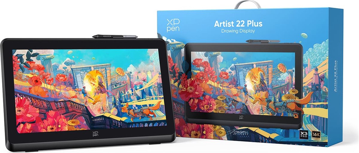 XPPen Artist 22 Plus - Grafisch tablet met 21,5 inch scherm - X3 Pro 16K Levels Chip Pen - Wereldprimeur