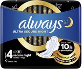 Always Ultra Secure Night 9 Handdoeken Maat 4