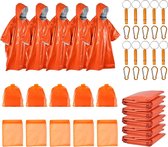 40-Delige Survival Kit: Noodslaapzakken, Regenponcho's, Signaalfluitjes, Karabijnhaken & Opbergzakken - Waterdicht en Warmtebehoudend voor Outdoor Avonturen