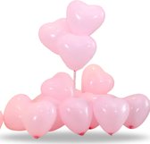 Ainy Hartjes Ballonnen roze 100 stuks 20 cm - ideaal voor feest decoratie zoals valentijn versiering (excl. slinger ), anniversary en moederdag - party feestartikelen - liefde - jubileum cadeau