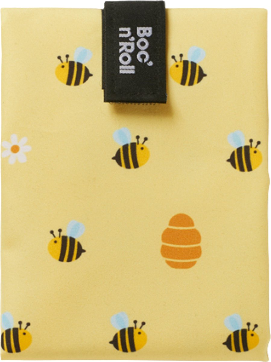 Roll'Eat Boc'n'Roll - Foodwrap - Bee - Vegan foodwrap - Zero waste lunch - Herbruikbare lunchverpakking