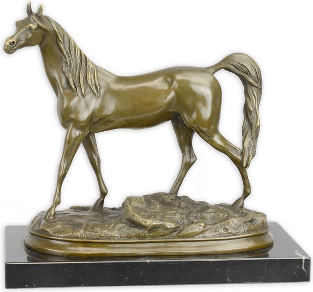 EEN BRONZEN BEELD VAN IBRAHIM, HET ARABISCHE PAARD