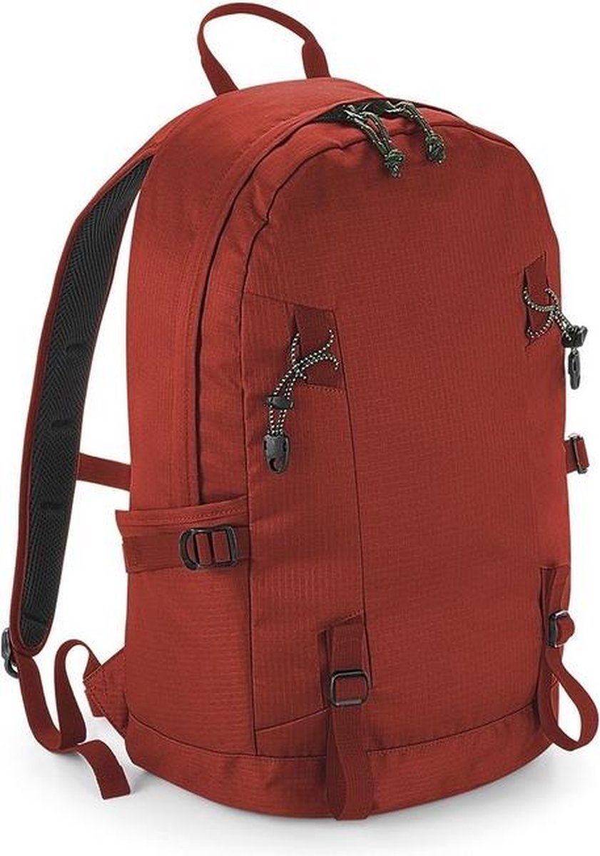 Rode rugzak/rugtas voor wandelaars/backpackers 20 liter - Rugtassen voor op reis - Backpacken - Wandelen - Quadra