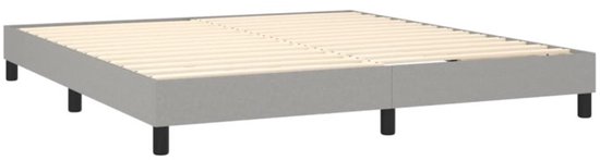 vidaXL-Boxspring-met-matras-stof-lichtgrijs-160x200-cm