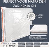 Plastic Matrashoes - Matrashoes 80x200 cm (Dikte 30 cm) - Bescherm Uw Matras - Matrashoes Perfect voor Opbergen, Verhuizen - Met Ritssluiting