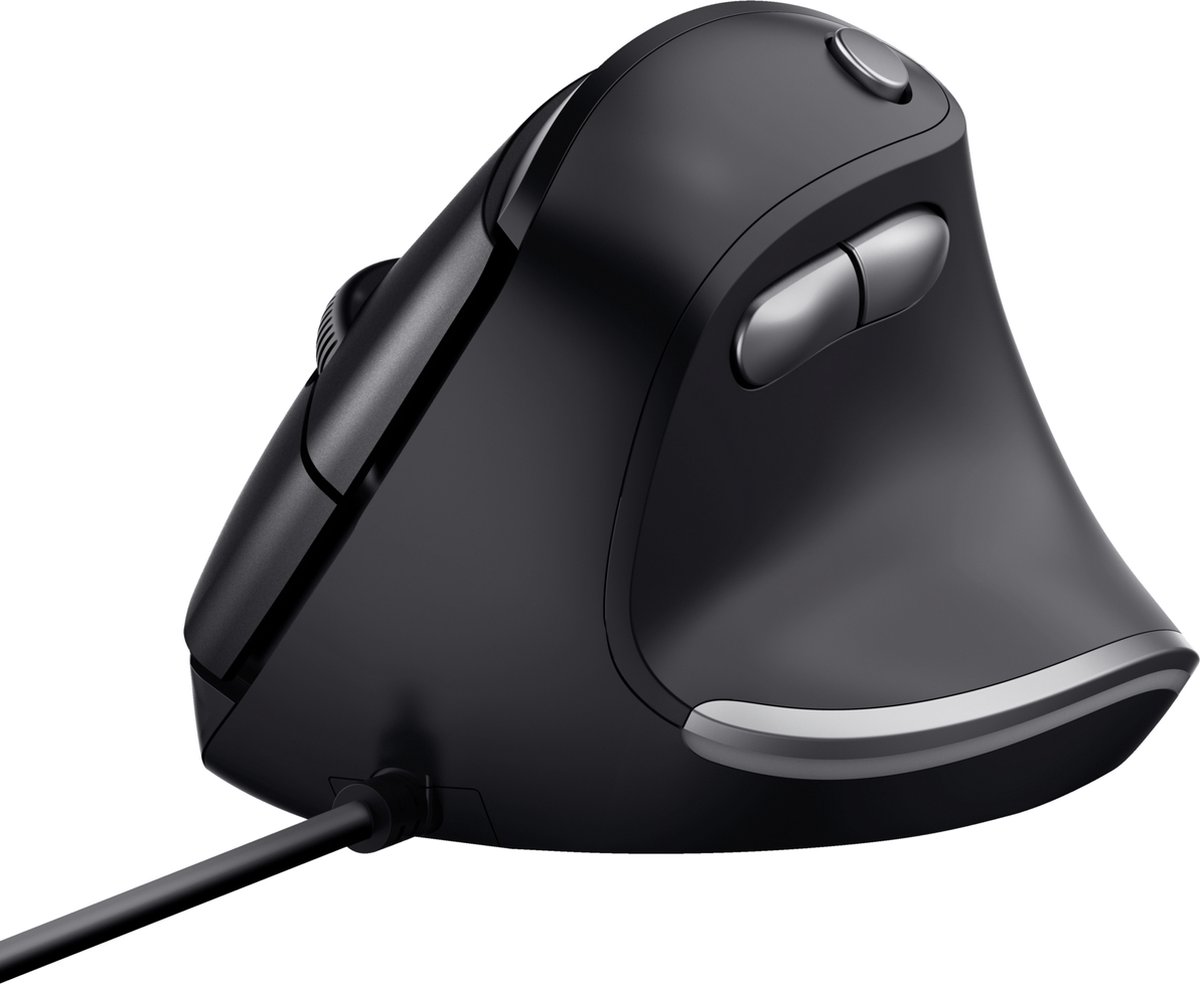 Trust Bayo Ergo - Bedrade Muis - Ergonomisch - Zwart