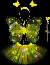 Tutu Jaune - Jupe Tutu - Costume Tutu Filles - Tutu Avec Siècle des Lumières LED - Costume de Ballet Filles - Jupe de Ballet Jaune - Jupe Avec Siècle des Lumières - Costume Papillon - Costume Papillon - Jupe Halloween - Robe de Princesse