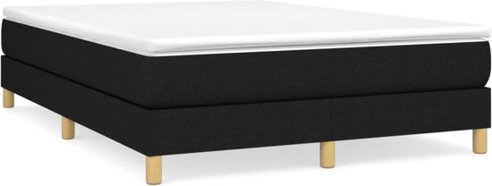 vidaXL Cadre à sommier tapissier - Zwart - 203x140x25 cm - Matériau durable - pieds de support - sommier à lattes en contreplaqué - vidaXL - Lit