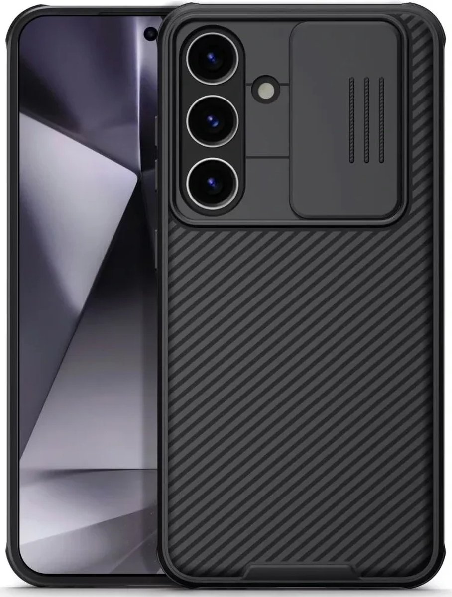 Nillkin Geschikt voor Samsung Galaxy S24 - CamShield Hoesje met Camera Slider - Zwart
