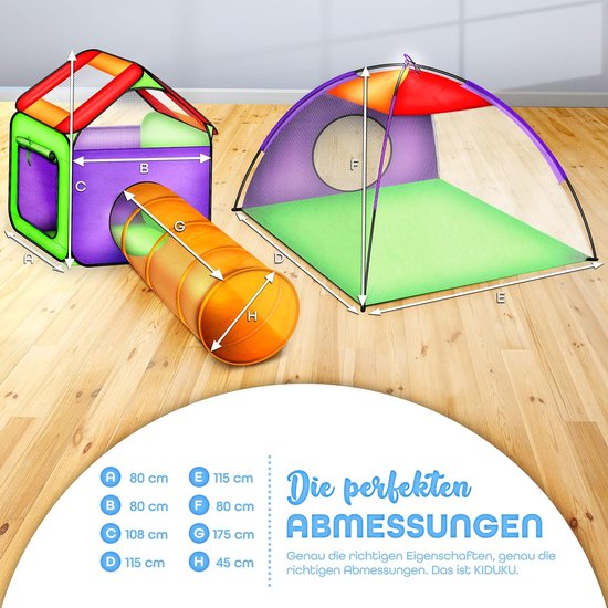 Speeltent - Kindertent - Speelhuisje - Met ballen - Kleurrijk - KIDUKU Speeltent - Kindertent - Speelhuisje - Met ballen - Kleurrijk - KIDUKU