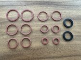 Assortiment d'anneaux en fibre Bonfix - 16 pièces