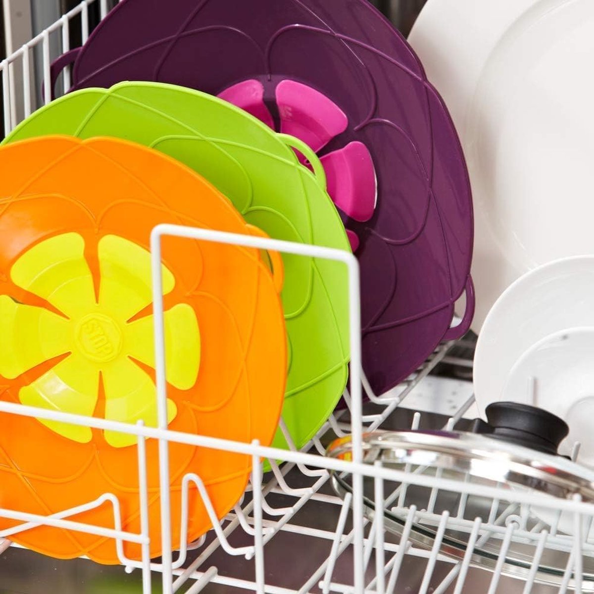 Couvercle En Silicone, Bouchon Anti-déversement, Pour Casserole, Accessoires De Cuisine, Outils De Cuisine, Ustensiles De Cuisine à Fleurs, Cuisine Domestique  15