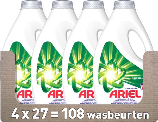 Ariel Vloeibaar Wasmiddel Original - 4 x 27 Wasbeurten - Voordeelverpakking