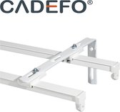 CADEFO wandsteun voor gordijnrails - 17 cm - METAAL - WIT - 2 stuks