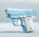 Fidget Gun - Anti-stress - Kinderspeelgoed - Fidget toys - 3D-geprint - Blauw/Wit
