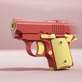 Fidget Gun - Anti-stress - Kinderspeelgoed - Fidget toys - 3D-geprint - Rood/Geel