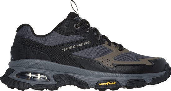 Skechers Skech-Air Envoy - Sleek Envoy Heren Sneakers - Zwart/Bruin - Maat 44