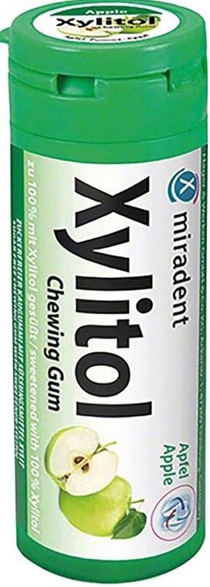 Miradent Xylitol Kauwgom - Appel - 30 stuks
