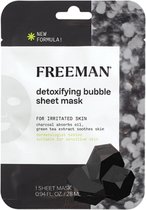 Freeman sheet mask - detoxifying bubble - tissue gezichtsmasker - charcoal green tea