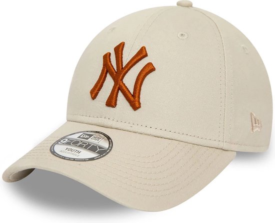 New Era - 6 tot 12 Jaar - Youth Cap - New York Yankees Youth League Essential Stone 9FORTY Adjustable Cap